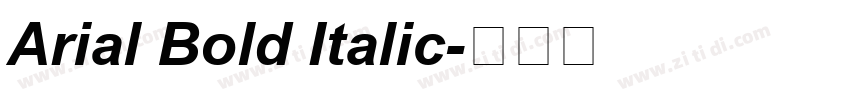 Arial Bold Italic字体转换